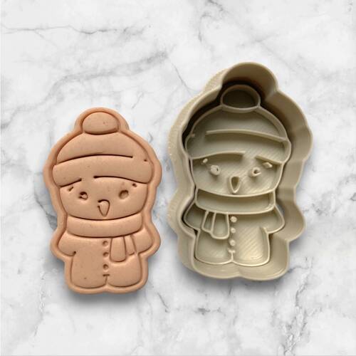 Plastik kesici kalıp ve baskı seti SNOWMAN