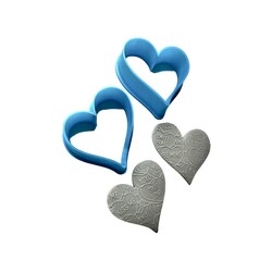 Paku Malzeme - 3D-Plastic mini cutter Abstract Hearts; 3,7*3,4 cm