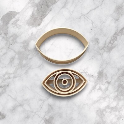Plastik mini kalıp BOHO EYES; 2 parçalı kesici + baskı - Thumbnail