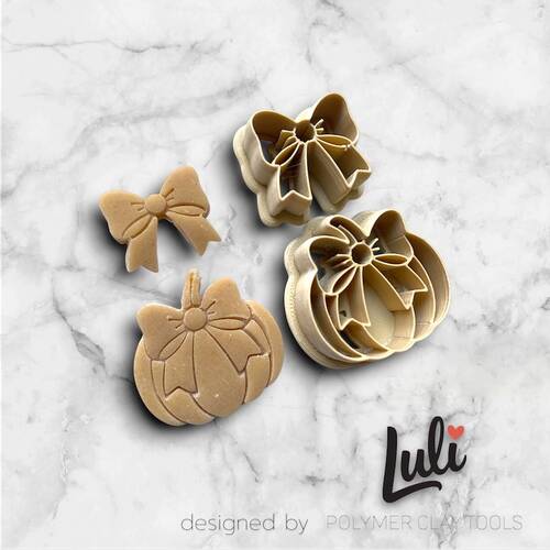 Plastik mini kalıp PUMPKIN WITH BOW