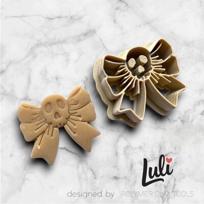 Paku Malzeme - Plastik mini kalıp SKULL BOW