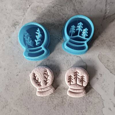 Plastik mini kalıp SNOWGLOBE Boynuzlu; 2 cm