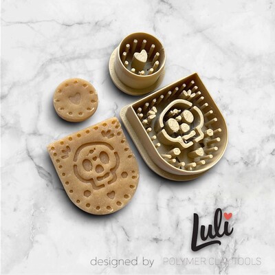 Paku Malzeme - Plastik mini kalıp SUGAR SKULL 