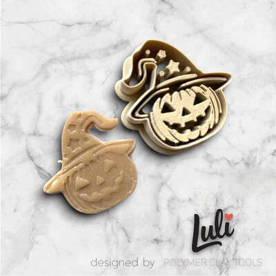 Paku Malzeme - Plastik mini kalıp WITCH HAT PUMPKIN