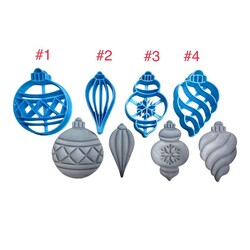 Paku Malzeme - Plastik mini kalıp XMAS ORNAMENT-3; 4 cm