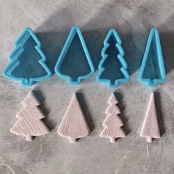 Paku Malzeme - 3D-Plastic mini cutter XMAS TREE-1; 4 cms (1)