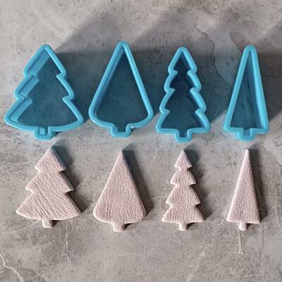 Plastik mini kalıp XMAS TREE-1; 4 cm