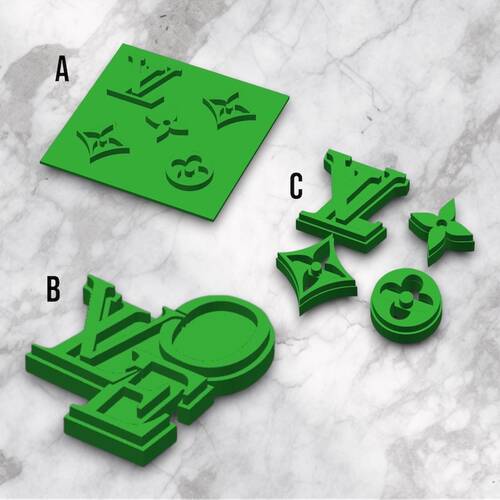 Plastik stamp kaşe LV STAMP