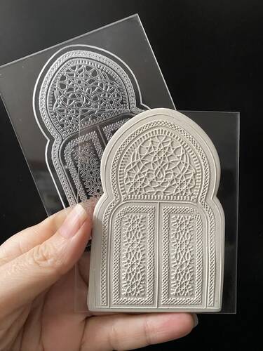 Pop-it acrylic stamp MOROCCAN DOOR; 10x8 cm