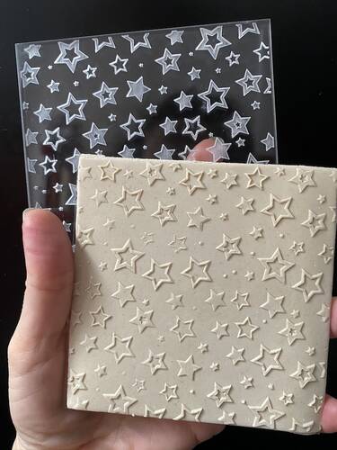 Pop-it acrylic stamp STARS; 10x10 cm