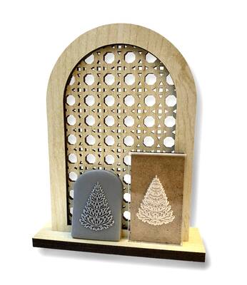 Pop-it mini acrylic stamp Christmas Tree; 50x30 mm