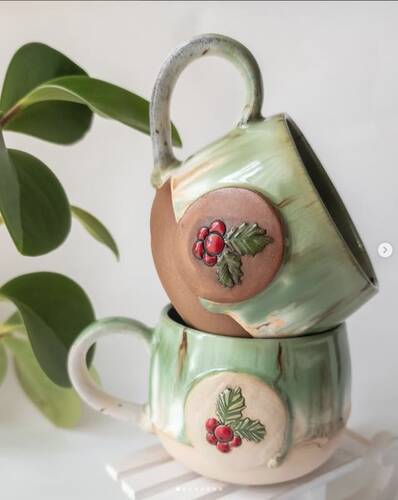 Pop-it mini acrylic stamp Mistletoe Berry; 5x3 cm