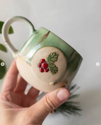 Pop-it mini acrylic stamp Mistletoe Berry; 5x3 cm