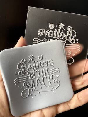 Pop-it stamp kaşe Believe in the Magic; 8,0*8,0 cm