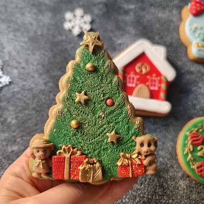 Paku Malzeme - Pop-it stamp kaşe Çam Ağacı; 10,0*8,0 cm (1)