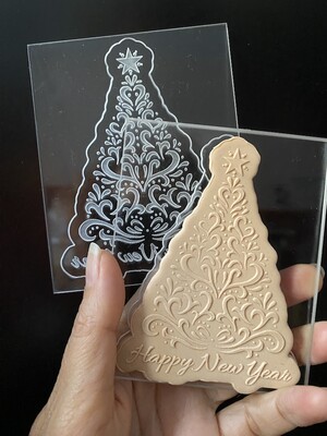 Paku Malzeme - Pop-it stamp kaşe ÇAMAĞACI; 10x8 cm