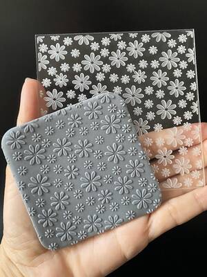 Pop-it acrylic stamp DAISY BACKGROUND; 10,0*10,0 cm