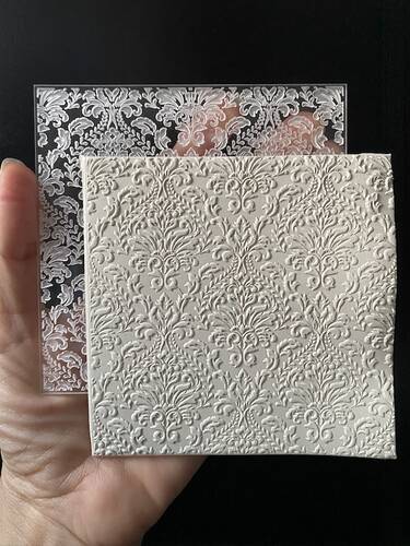 Pop-it stamp kaşe DAMASK; 10,0*10,0 cm