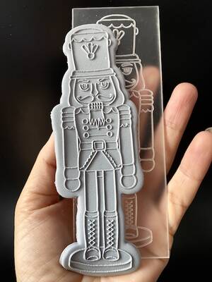 Pop-it acrylic stamp Nutcracker; 14,0*5,0 cm