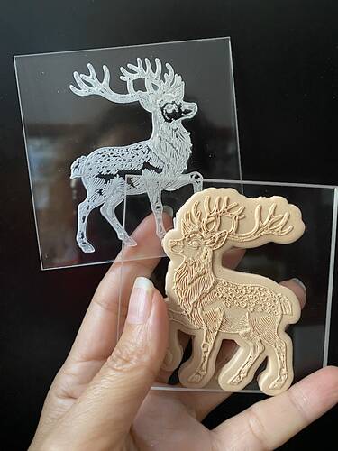 Pop-it stamp kaşe GEYİK; 8x8 cm