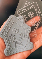 Paku Malzeme - Pop-it acrylic stamp Gingerbread House; 10,0*8,0 cm