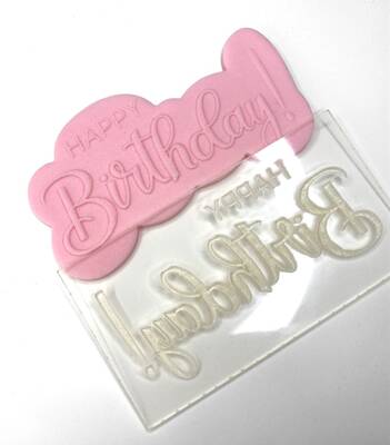 Pop-it acrylic stamp HAPPY BIRTHDAY; 10,2*5,6 cm