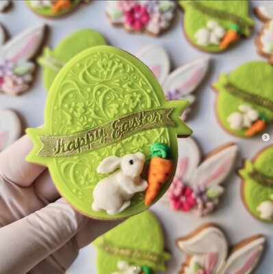 Paku Malzeme - Pop-it stamp kaşe HAPPY EASTER EGG; 10x8 cm (1)