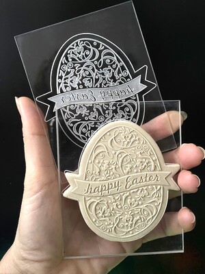 Paku Malzeme - Pop-it stamp kaşe HAPPY EASTER EGG; 10x8 cm Paku Malzeme - Pop-it stamp kaşe HAPPY EASTER EGG; 10x8 cm