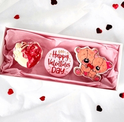 Paku Malzeme - Pop-it acrylic stamp Happy Valentines Day; 8,0*8,0 cm (1)