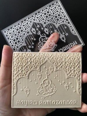 Paku Malzeme - Pop-it stamp kaşe HAYIRLI RAMAZANLAR-2; 10x8 cm Paku Malzeme - Pop-it stamp kaşe HAYIRLI RAMAZANLAR-2; 10x8 cm