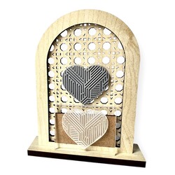 Paku Malzeme - Pop-itmini acrylic stamp Heart Labhirenth; 5,0*4,0 cm