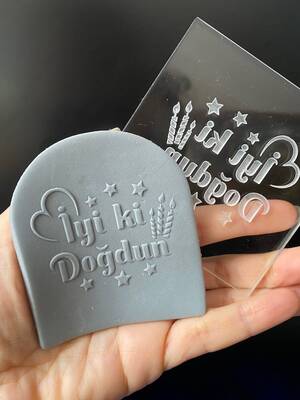 Pop-it acrylic stamp İYİ Kİ DOĞDUN-1; 8,0*8,0 cm