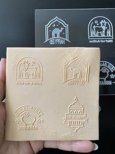 Pop-it stamp kaşe KURBAN TAKVİMİ; 10x10 cm