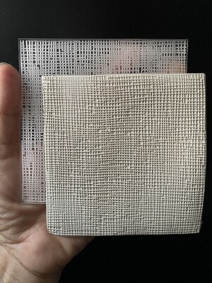 Paku Malzeme - Pop-it stamp kaşe LINEN BURLAP; 10*10 cm