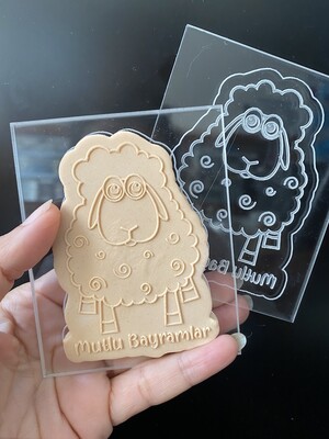 Paku Malzeme - Pop-it stamp kaşe MUTLU BAYRAMLAR; 10x8 cm