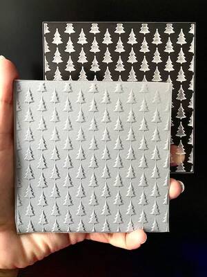 Pop-it acrylic stamp Pine Trees; 10*10 cm