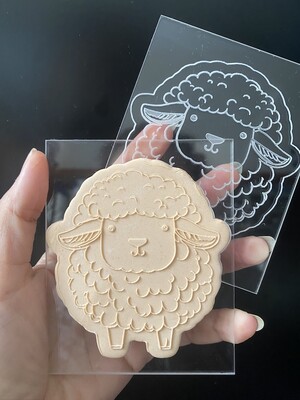 Paku Malzeme - Pop-it stamp kaşe QURBAN SHEEP; 10x8 cm