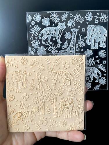 Pop-it stamp kaşe SAFARI ANIMALS; 10x10 cm