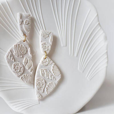 Pop-it acrylic stamp SEASHELLS BACKGROUND; 10,0*10,0 cm