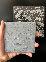 Paku Malzeme - Pop-it stamp kaşe Valentines Background-6; 10,0*10,0 cm