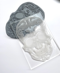 Paku Malzeme - Pop-it acrylic stamp SKULL Day of the Dead; 10,0*7,0 cm