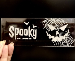 Paku Malzeme - Pop-it acrylic stamp SPOOKY HALLOWEEN BAR; 12,0*5,0 cm (1)