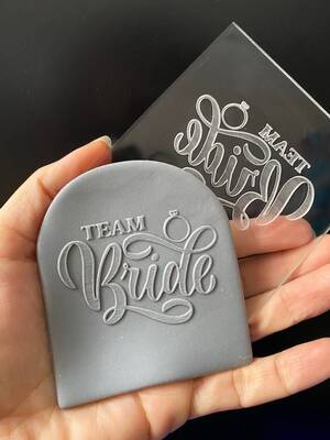 Pop-it stamp kaşe TEAM BRIDE; 8,0*8,0 cm