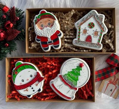 Pop-it acrylic stamp Chubby Snowman; 10,0*8,0 cm