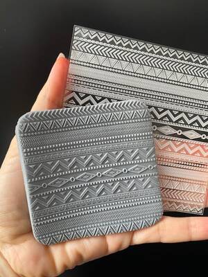 Pop-it acrylic stamp TRIBAL; 10,0*10,0 cm