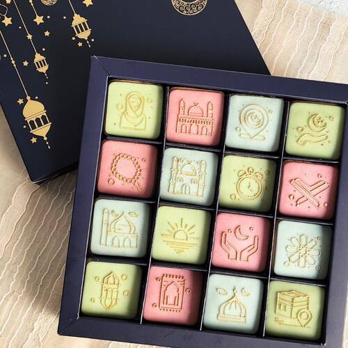 Pop-it stamp kaşe ve kesici seti RAMAZAN TAKVİMİ (4 cm bölmeli); 16*16cm