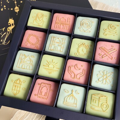 Pop-it stamp kaşe ve kesici seti RAMAZAN TAKVİMİ (4 cm bölmeli); 16*16cm - Thumbnail