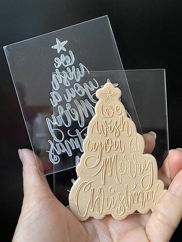 Pop-it stamp kaşe WE WISH YOU A MERRY CHRISTMAS; 10x8 cm
