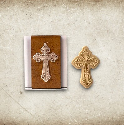 Paku Malzeme - Pop-it stamp mini kaşe ELEGANT CROSS; 5x4 cm