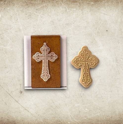 Pop-it stamp mini kaşe ELEGANT CROSS; 5x4 cm